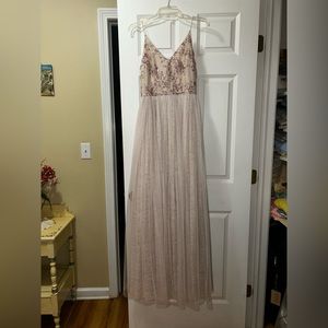Beautiful light pink dress with sequins